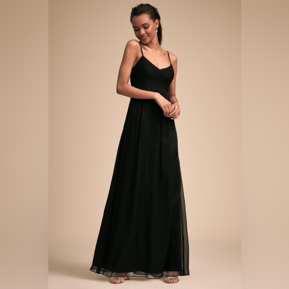 BHLDN black chiffon maxi dress